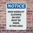 thumbnail image 4 of (2 Pack) High Visibility Clothing Or Vest OSHA Notice Sign 7 Inch X 10 Inch Indoor / Outdoor Rust-Free Aluminum Metal Signs for Workplace, Workshop, and Construction Site, Made in the, 4 of 8