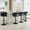Black*4, variant on JUFU Bar Stools Set of 4 Adjustable Swivel Bar Stools with Back and Arms, Faux Leather Counter Height Bar Chairs, Hydraulic Kitchen Island Stools with Metal Base
