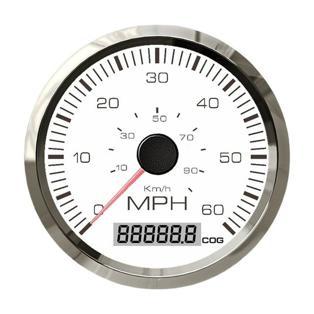 85mm British Style GPS Speedometer Digital Drive Direction 35MPH 60 MPH 80 MPH Red Yellow Backlight For Car Motorcycle Universal ,Universal Compatibility