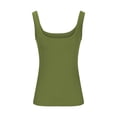 thumbnail image 6 of Royisotas Sleeveless Womens Tank Tops Army Green Summer Casual Womens Camisole Tank Tops Crew Neck Solid Color Slim Womens Cami Tops, 6 of 6
