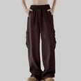 thumbnail image 2 of Pantalones cargo casuales de pierna ancha con cordón para hombre - Talla grande, corte holgado, estilo urbano, 2 of 4