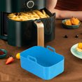 thumbnail image 3 of 2 ollas para freidora de aire utensilios de cocina para hornear de silicona para Ninja Dz201 Foodi 8qt (azul) JShteea Libre de BPA, 3 of 7