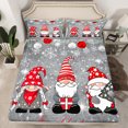 thumbnail image 2 of Homewish Christmas Theme Gnome Queen Sheet Sets,Merry Xmas Flat Sheet,Happy New Year Queen Fitted Sheet For Kids,Ultra Soft Home Decor,4-Piece, 2 of 7