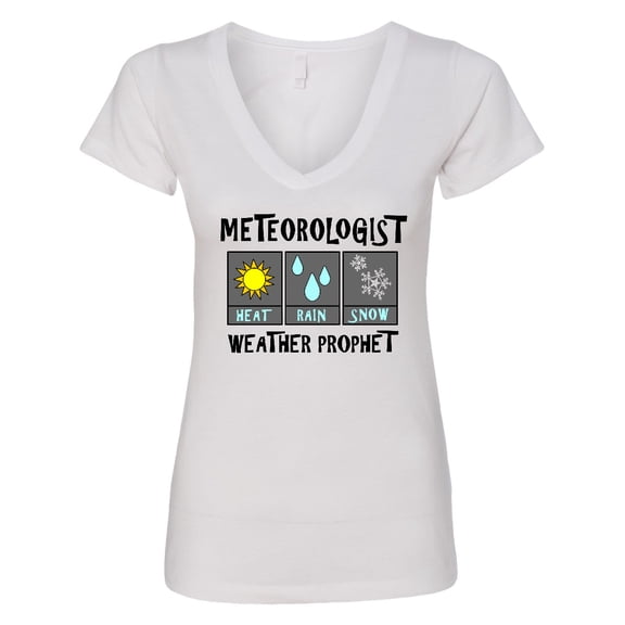 Inktastic Meteorologist Weather Prophet Women's V-Neck T-Shirt