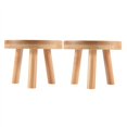 thumbnail image 3 of 2X Soporte de madera para plantas Base para maceta Taburete alto Balcón Estante para flores suculentas, 3 of 5