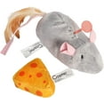 thumbnail image 3 of Pet Zone Jumbo Mouse & Cheese Mouse Sound Cat Toy for Cats and Kittens, 3 of 7