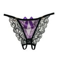thumbnail image 2 of uublik Panties Women Purple Hallowed Out Women' s Underwear Lightweight Soft Lace High Waist Panties, 2 of 4