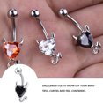 thumbnail image 4 of 1Pc Heart Shape Navel Ring Fashion Navel Button Beautiful Belly Ring for Lady, 4 of 8