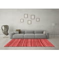 thumbnail image 3 of Ahgly Company Indoor Square Abstract Red Modern Area Rugs, 4' Square, 3 of 4