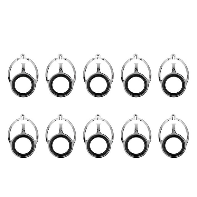 10 Uds guías de caña de pescar kusrkot punta doble pierna DIY Anillo guía de caña de pescar