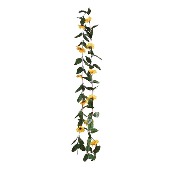 1 pieza de simulación de plantas de girasol, enredadera decorativa artificial colgante de ratán