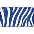 thumbnail image 2 of Blue White Zebra Metal Novelty License Plate 7" x 4" Motorcycle, 2 of 2