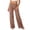 Coffee, variant on Womens Pants Summer Lightweight Low Waist Flared Jeans Casual Sports Solid Beige L