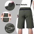 thumbnail image 3 of Pantalones cortos de bicicleta de montaña Ally 4D acolchados y holgados para ciclismo, color verde, 3 of 9