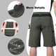 thumbnail image 3 of Pantalones cortos de bicicleta de montaña Ally 4D acolchados y holgados para ciclismo, color verde, 3 of 9