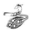 thumbnail image 1 of Sywqhk Anillos de pavo real con apertura de aleación Vintage, anillo de tejer ajustable, manualidades de hilo Sywqhk Para estrenar, 1 of 9