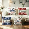 thumbnail image 6 of 4 Pack Independence Day Pillow Covers 16 x 16 Inch 4th of July American Flag Throw Pillow Case Memorial Day Patriotic Star America Freedom Decor Cushion Case for Home Couch Sofa Bed, 6 of 6