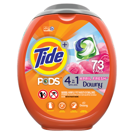 Tide Pods Plus Downy April Fresh, Laundry Detergent Pacs, 73 ct.