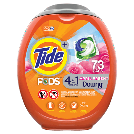 Tide Pods Plus Downy April Fresh, Laundry Detergent Pacs, 73 (Best Laundry Detergent For The Money)