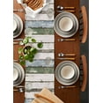 thumbnail image 5 of Table Runner Dresser Scarf 13 x 36 Inch Farmhouse Sweet Home Love Blessed White Green Wood Grain Table Runners Non-Slip Heat Kitchen Dining Table Decor for Indoor Outdoor Home Party Decoration, 5 of 7