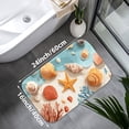 thumbnail image 3 of 1pc Seashells on Beach Absorbent Non-Slip Bathroom Thickened Flannel Rug Decor,Soft,Quick Drying,Suitable For Indoor/outdoor Use,Bathrooms,Bedrooms,Kitchens,Terrace,Laundry Rooms,16"x24", 3 of 7
