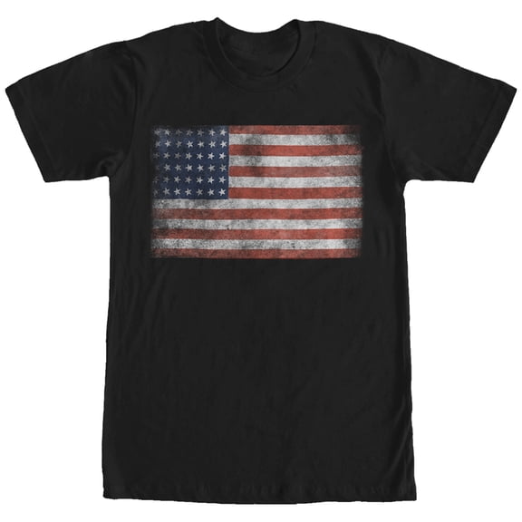 Men's Lost Gods USA Flag  Graphic Tee Black Large
