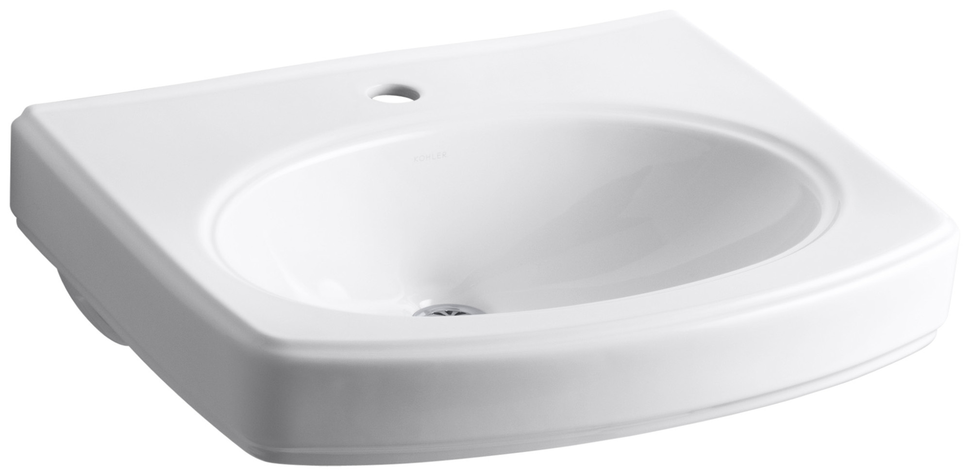 Kohler K20281 Pinoir 18" Wall Mounted Bathroom Sink White