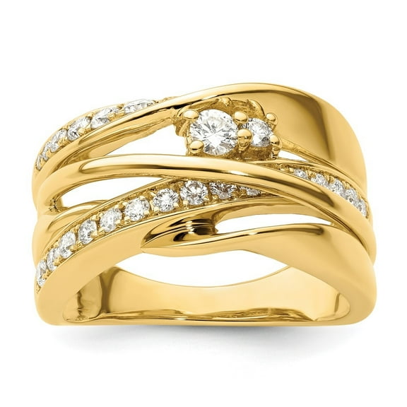 Auriga Fine Jewelry 14K Yellow Gold Fancy Diamond Ring for Women Size 7