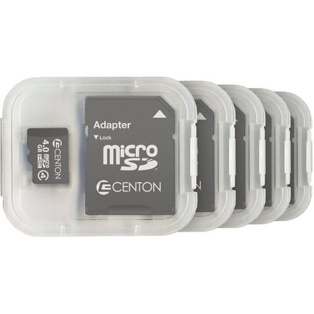 Centon MP Essential 4GB Class 4 microSDHC Card, 5pk