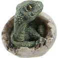 thumbnail image 4 of Jurassic Era Predator Velociraptor Breaking Out Of Egg Dinosaur Figurine Hatchling Collectible Sculpture, 4 of 9