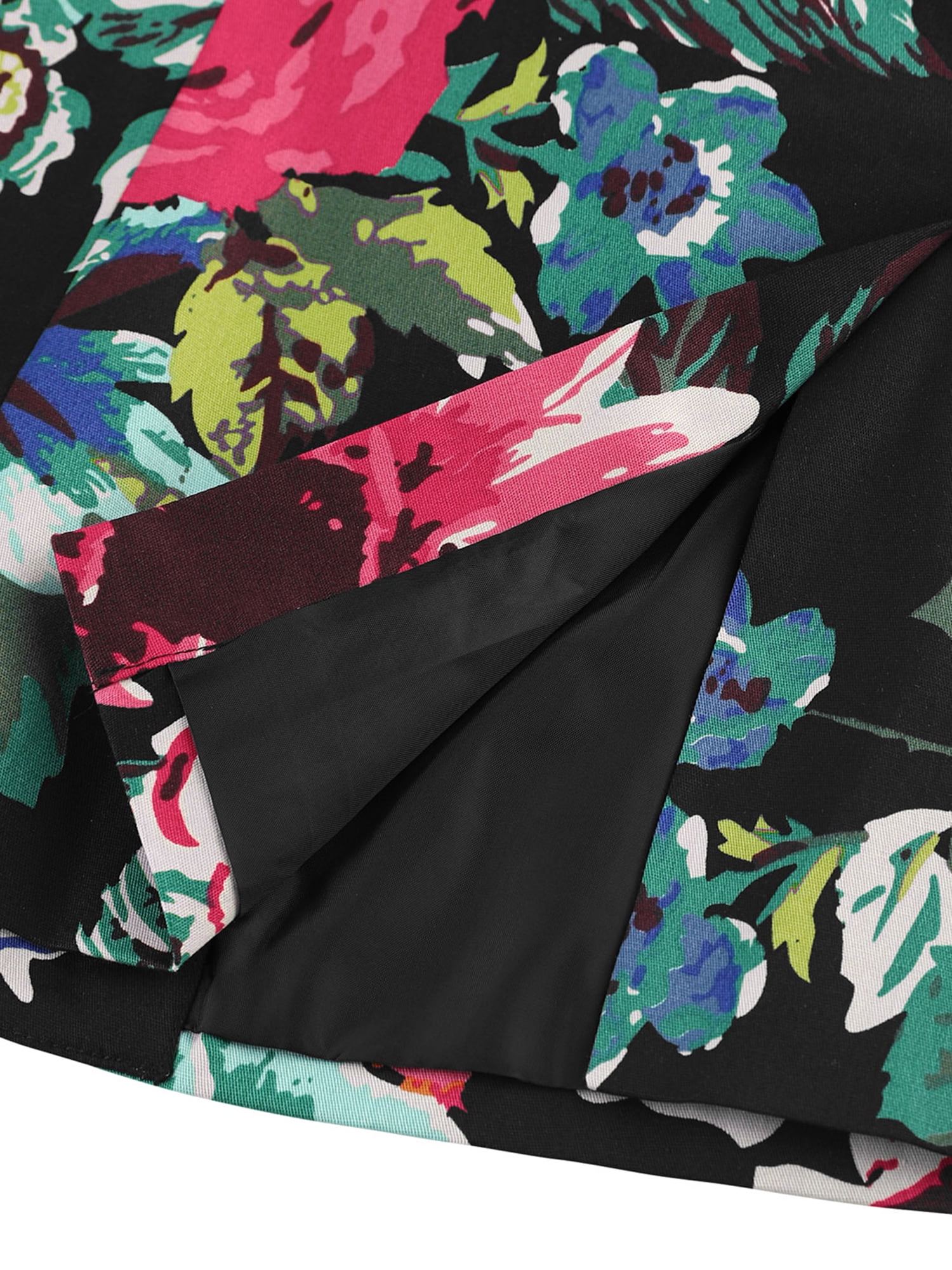 Unique Bargains Men's Slim Fit One Button Prom Floral Blazer