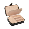 thumbnail image 3 of Caja de almacenamiento de joyería Zulema de cuero PU Negro, 3 of 8