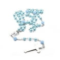thumbnail image 4 of YQZIYOU 6mm Pearl Beads Catholic Rosary Necklace with Flower Jesus Christ Crucifix Cross First Communion Gifts Confirmation Gifts for Girls Teens Women Men, 4 of 5