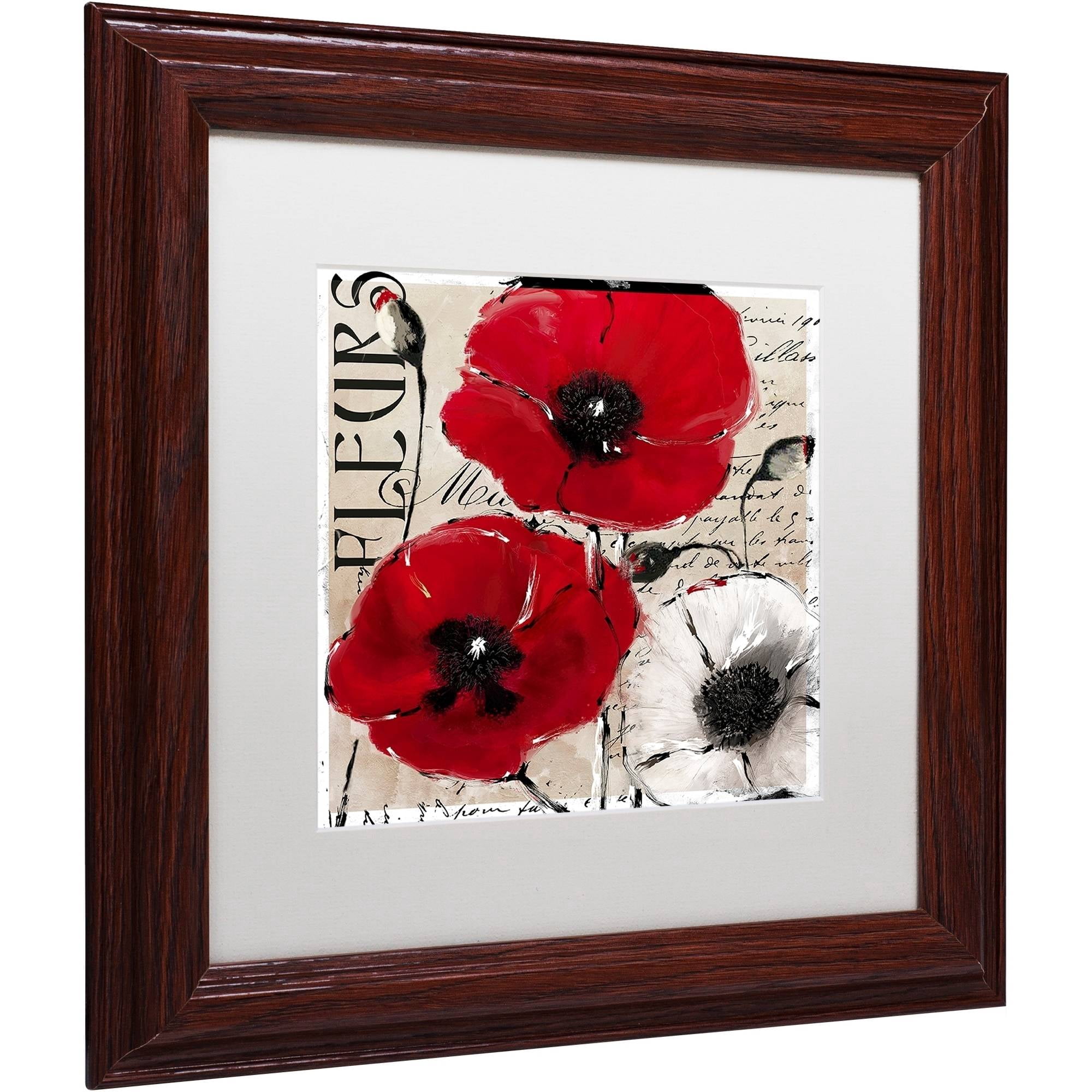 Trademark Fine Art "Rouge One" Canvas Art by Color Bakery White Matte, Wood Frame