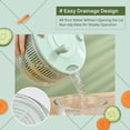 thumbnail image 5 of Large Capacity Multi-Function Salad Spinner with Slicer, One-Hand Pump Lettuce Spinner with Quick Stop Button, for Efficient Food Washing and Drying (White), 5 of 7
