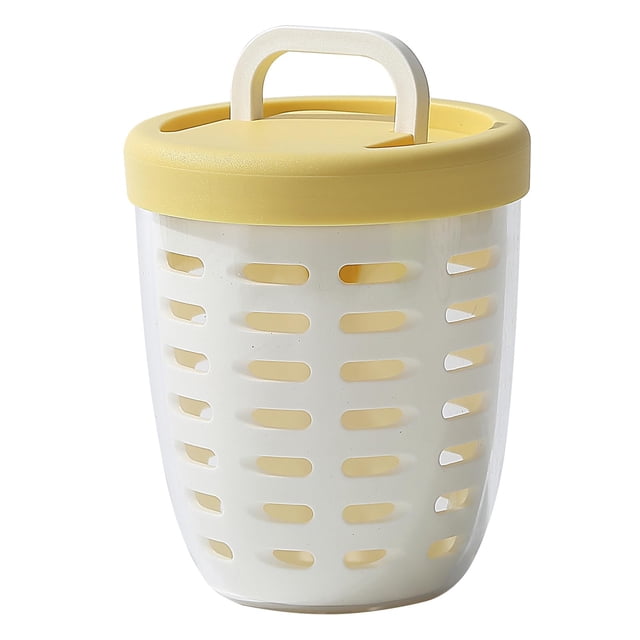 Piwvid Tasse de Rangement pour Salade de Fruits 20oz avec Couvercle et Fourchette, Récipient en Plastique Réutilisable avec Panier de Drainage, Étanche pour Garder les Fruits et Légumes Frais au Réfrigérateur