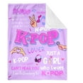 thumbnail image 5 of Kpop Gifts Blanket for Teen Girls Music Women Friends K-Pop Fans Lovers,Kpop Merch Stuff,Christmas Birthday Gifts for BFF Girls Women,Just A Girl Who Loves K-pop Blanket 60*50in (Pink), 5 of 9