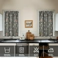 thumbnail image 2 of Mushroom (48) Kitchen Curtains - Vintage Tier Curtains for Bathroom Living RV Rod Pocket Window Drapes 36 Inch 2 Panels Set 27.5"x39" Window Treatment Tiers, 2 of 4