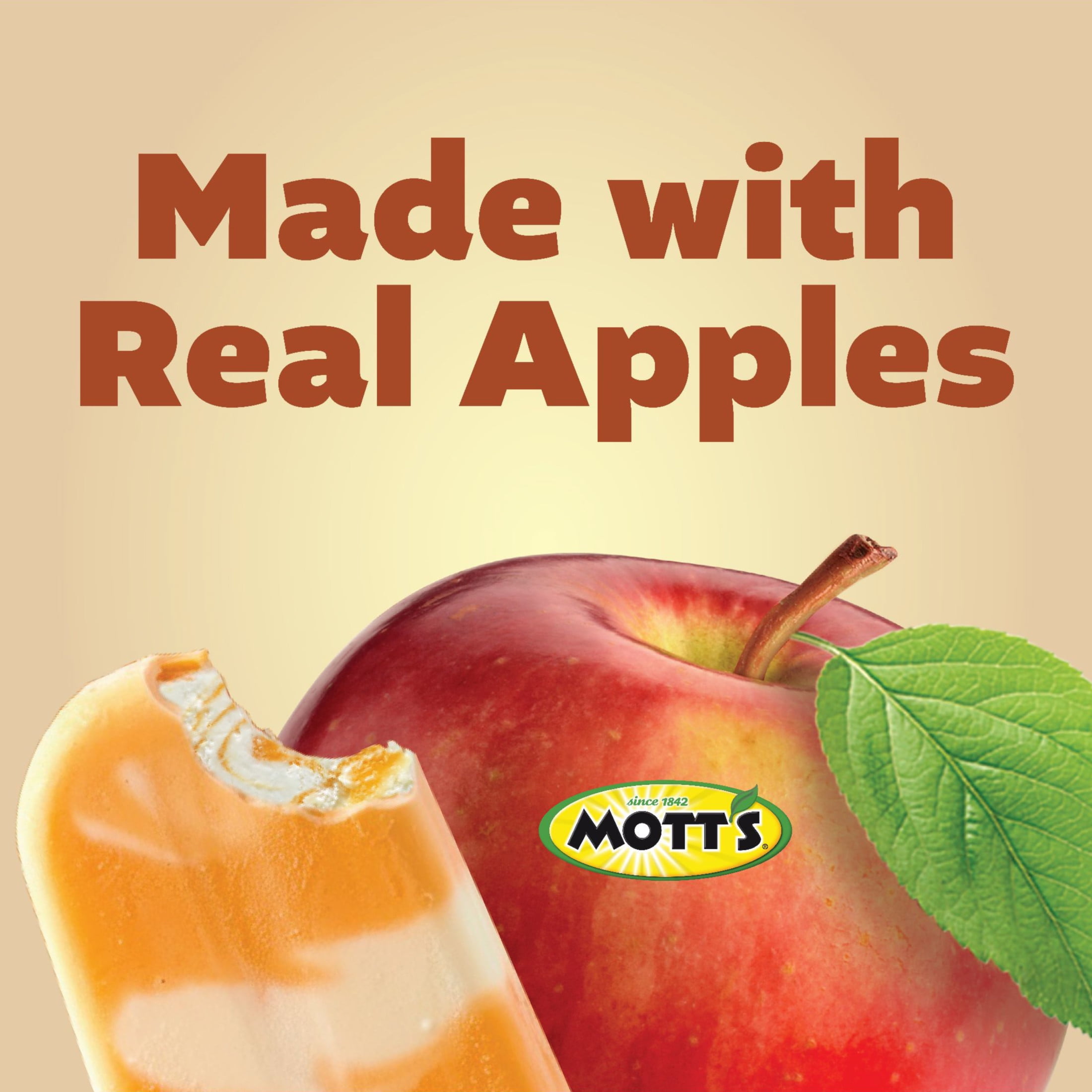 Mott's No Sugar Added Orange Swirl Bar Applesauce, 3.9 oz, 6 Count Cups