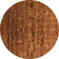 thumbnail image 1 of Ahgly Company Indoor Round Oriental Orange Industrial Area Rugs, 3' Round, 1 of 4