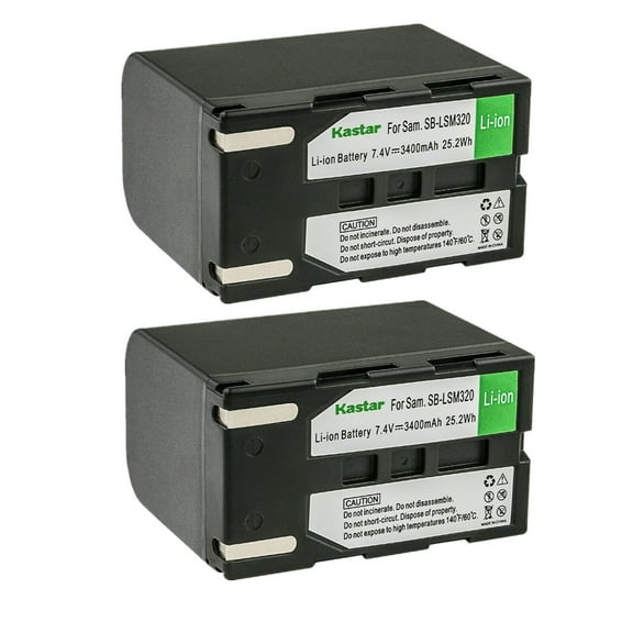 Kastar SB-LSM320 Battery 2-Pack Replacement for Samsung VP-DC161, VP-DC163, VP-DC165, VP-DC171, VP-DC172, VP-DC173, VP-DC175, VP-DC563, VP-DC565, VP-DC575, VM-DC160, VM-DC560 Camera
