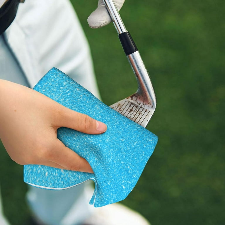 Easygdp Sky Blue Glitter Golf Towel 24x16in for Men and Women with