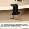 thumbnail image 5 of Uxcell 0.49" Hole Dia. Universal C Clamp Table Lamp Mic Arm Mount Desk Clamp, Black, 5 of 6