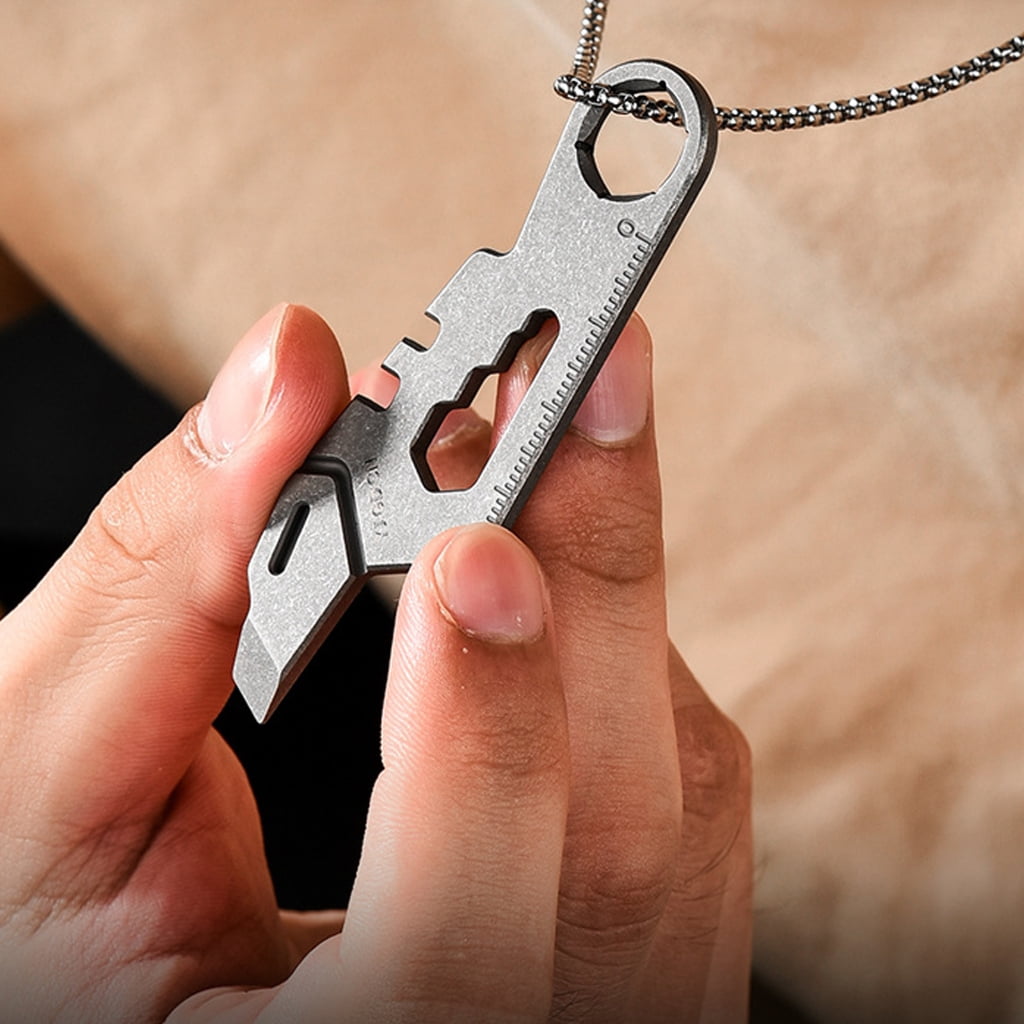 lanema Multipurpose Bottle Opener Key Holder Camping Hiking Multitool Alloy Keychain