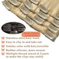thumbnail image 3 of MY-LADY 15clips 7pc/set Clip in Human Remy Hair Extensions 100% Real Hairpiece For Women 20inch #613 Bleach Blonde, 3 of 8