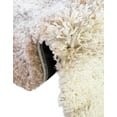 thumbnail image 7 of Unique Loom Soft Touch Shag Collection Area Rug - Kofi (4' 1" Round Khaki/Ivory), 7 of 7