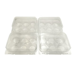 Rrshnsgv 160 Pcs Clear Plastic Square Hinged Food Container,Disposable To  Go Containers with Clear Lids,Plastic Clamshell Takeout Tray for