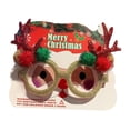 thumbnail image 1 of Gafas navideñas, monturas para gafas navideñas, gafas creativas con disfraces navideños Astas rojas, 1 of 9