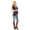 thumbnail image 3 of Short Sleeve Ruched Side Maternity T-Shirt, 3 of 4