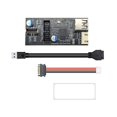 thumbnail image 1 of Encabezado de 19 pines a tipo E + 19 pines Placa base Divisor de 1 a 2 Hub USB 3.0 Adaptador USB Conector USB 19P Como se muestra, 1 of 5